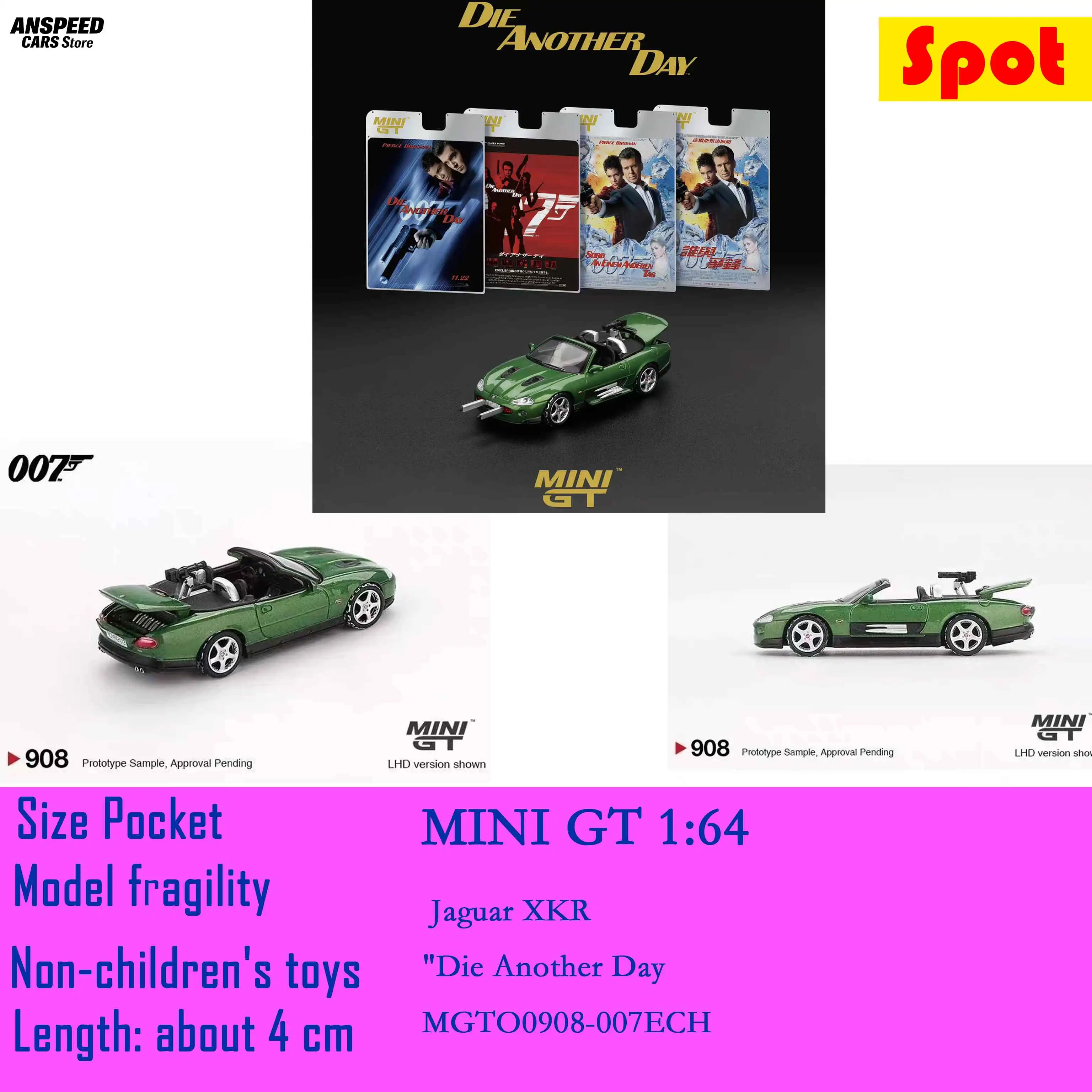 1:64 Jaguar XKR 007 Die Another Day Villain Car Model MINIGT Alloy Diecast Vehicle Movie Collectible Limited Edition Gift
1:64 Jaguar XKR 007 Die Another Day Villain Car Model MINIGT Alloy Diecast Vehicle Movie Collectible Limited Edition Gift