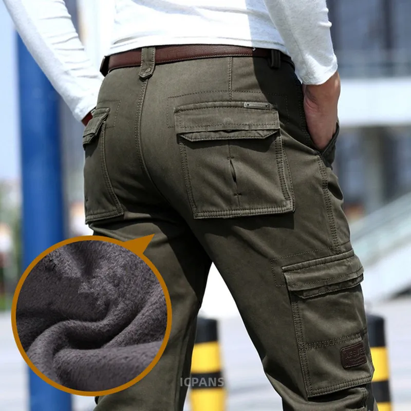 Winter Cargo Pants Men Cotton Fleece Multiple Pockets Casual Military Tactical Trousers Straight Loose Thick Jeans Male Black
Winter Cargo Pants Men Cotton Fleece Multiple Pockets Casual Military Tactical Trousers Straight Loose Thick Jeans Male Black