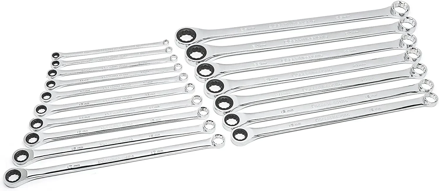 ez for 17 Pc. GearBox 12 Pt. XL Double Box Ratcheting Wrench Set, Metric
ez for 17 Pc. GearBox 12 Pt. XL Double Box Ratcheting Wrench Set, Metric