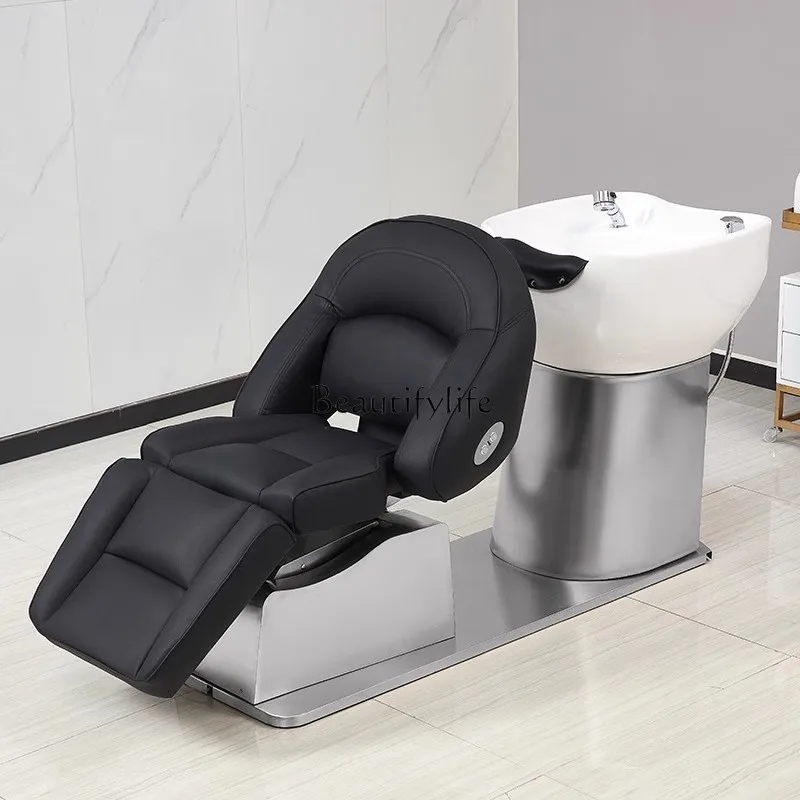 Ceramic Deep Basin Shampoo Chair High-End Simple Fashion Hair Salon Electric Flushing Bed
Ceramic Deep Basin Shampoo Chair High-End Simple Fashion Hair Salon Electric Flushing Bed