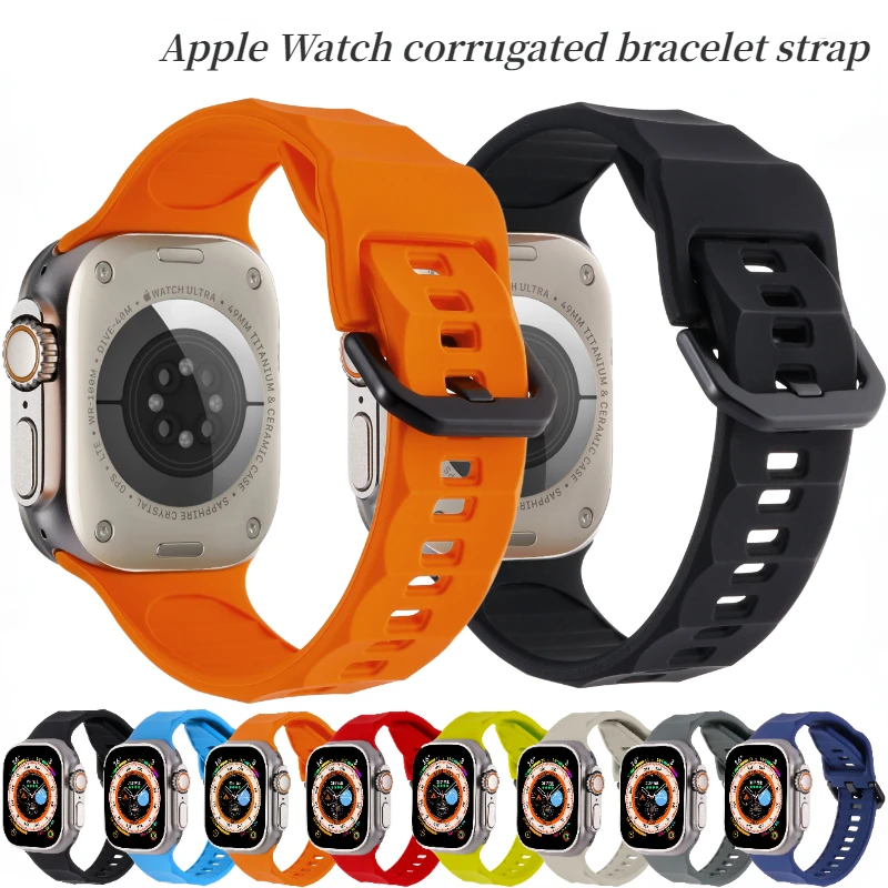 Strap For Apple Watch band Ultra/2 10 42mm 46mm 9 8 7 49mm 45mm 41mm Silicone Bracelet Band iWatch 6 5 4 SE 44mm 42mm 38mm belt
Strap For Apple Watch band Ultra/2 10 42mm 46mm 9 8 7 49mm 45mm 41mm Silicone Bracelet Band iWatch 6 5 4 SE 44mm 42mm 38mm belt