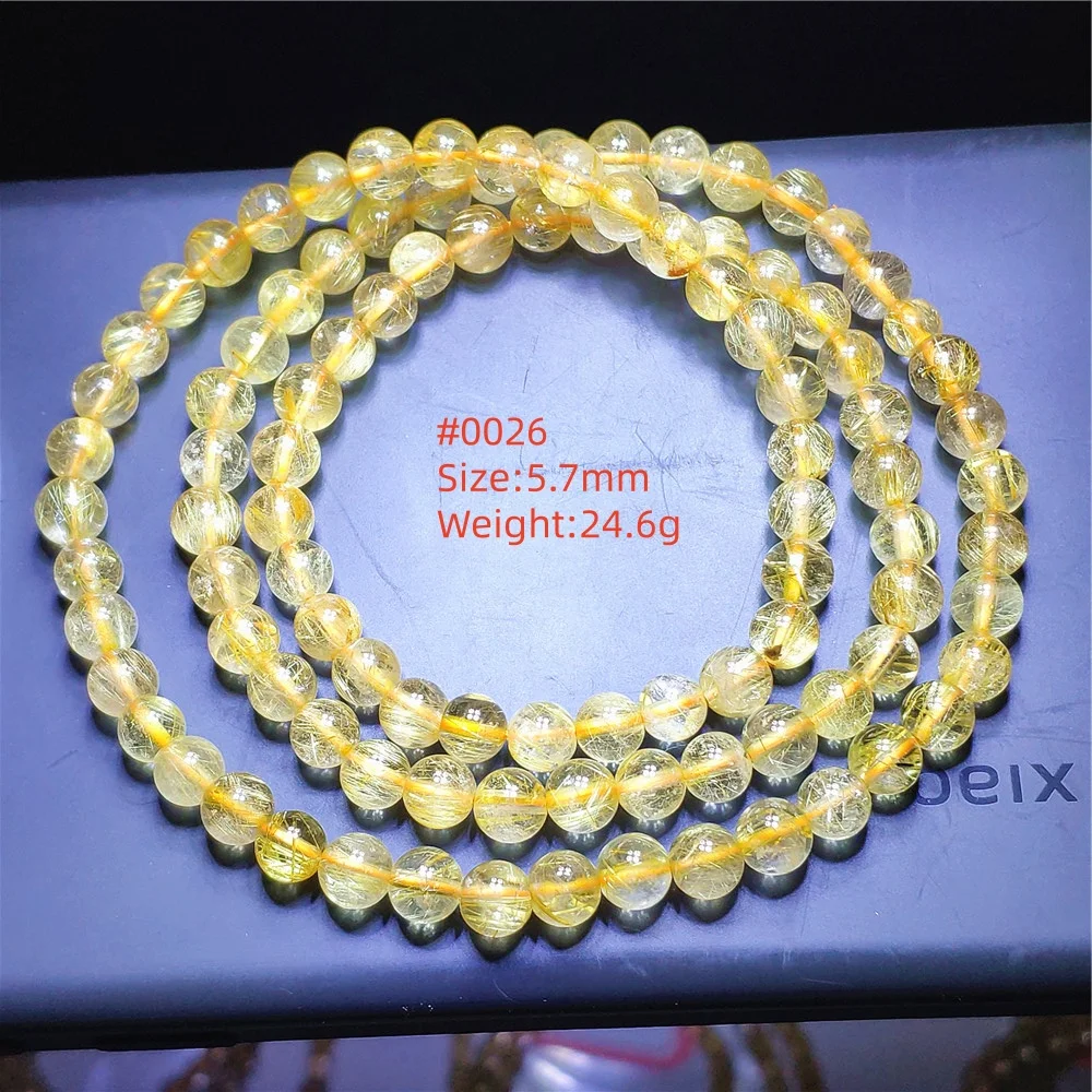 Natural Gold Rutilated Quartz Bracelet Clear Round Beads Bangle 3 Laps Women Men Genuine Rutilated Fashion Wealthy Stone AAAAAA
Natural Gold Rutilated Quartz Bracelet Clear Round Beads Bangle 3 Laps Women Men Genuine Rutilated Fashion Wealthy Stone AAAAAA