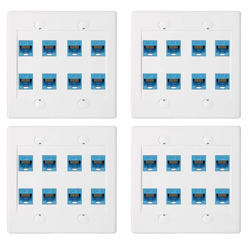 Настенная панель Ingenious-4X Ethernet, 8 портов — Double Gang Cat6 RJ45, разъем Keystone Jack, сетевой кабель, лицевая панель «мама-мама» — синий
Настенная панель Ingenious-4X Ethernet, 8 портов — Double Gang Cat6 RJ45, разъем Keystone Jack, сетевой кабель, лицевая панель «мама-мама» — синий