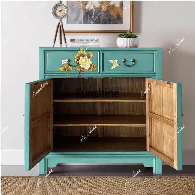 Solid wood hand-painted locker complete simple bedroom living room decorative cabinet
Solid wood hand-painted locker complete simple bedroom living room decorative cabinet