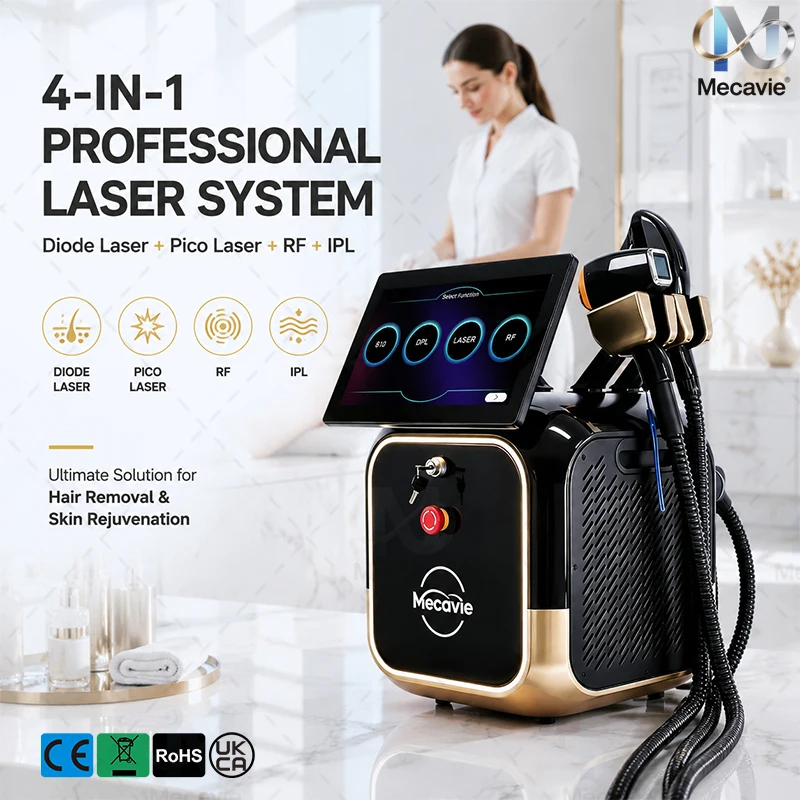 Mecavie 4-in-1 Multi-Functional Laser Beauty System Hair Removal Skin Rejuvenation Red Blood Streaks Tattoo Removal Salon Device
Mecavie 4-in-1 Multi-Functional Laser Beauty System Hair Removal Skin Rejuvenation Red Blood Streaks Tattoo Removal Salon Device