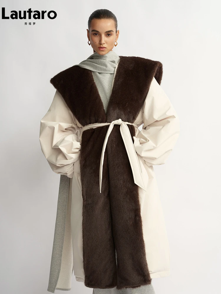 Lautaro Autumn Winter Long Warm Thick Oversized Parka Women with Faux Fur Inside and Hood Elegant Luxury Fluffy Overcoat 2026
Lautaro Autumn Winter Long Warm Thick Oversized Parka Women with Faux Fur Inside and Hood Elegant Luxury Fluffy Overcoat 2026
