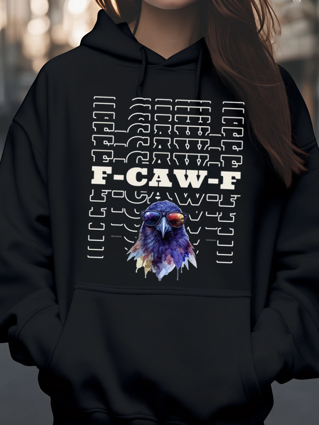 Ворона с солнцезащитными очками F Caw F Толстовка с капюшоном на Хэллоуин для женщин Повседневная одежда Наряд для вечеринок
Ворона с солнцезащитными очками F Caw F Толстовка с капюшоном на Хэллоуин для женщин Повседневная одежда Наряд для вечеринок