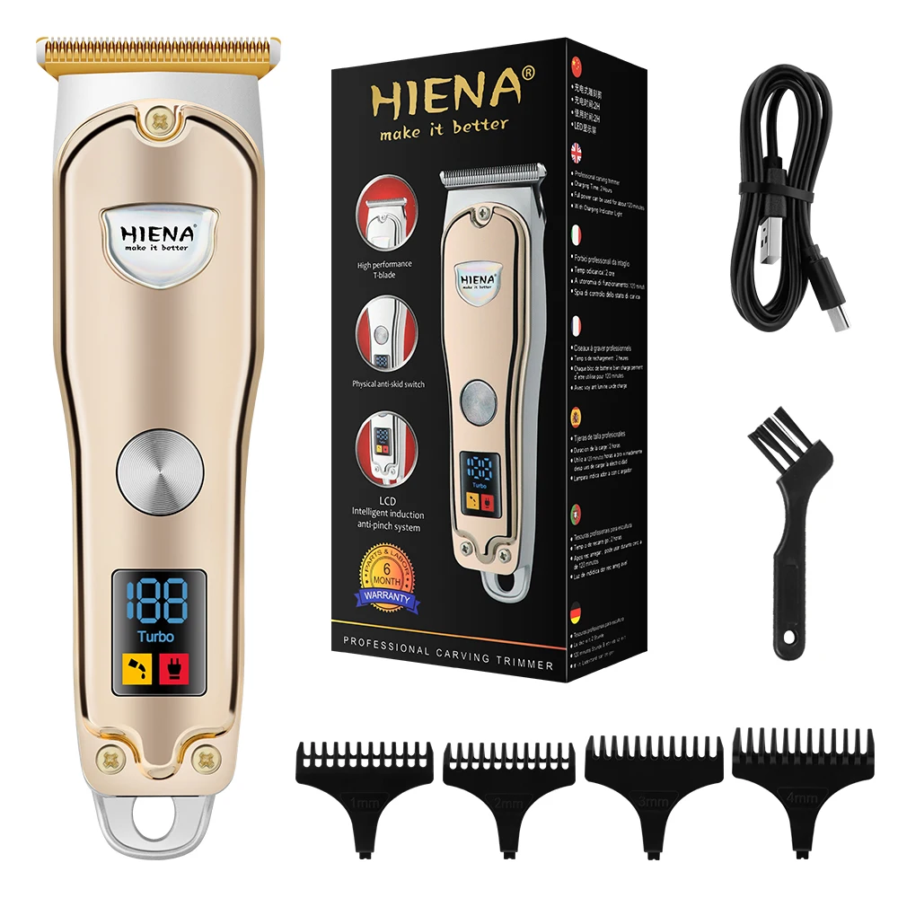 HIENA Professional Cordless Hair Clippers for Men, LCD Display, USB Rechargeable, Turbo Mode, 4 Guide Combs, Barber Trimmer
HIENA Professional Cordless Hair Clippers for Men, LCD Display, USB Rechargeable, Turbo Mode, 4 Guide Combs, Barber Trimmer