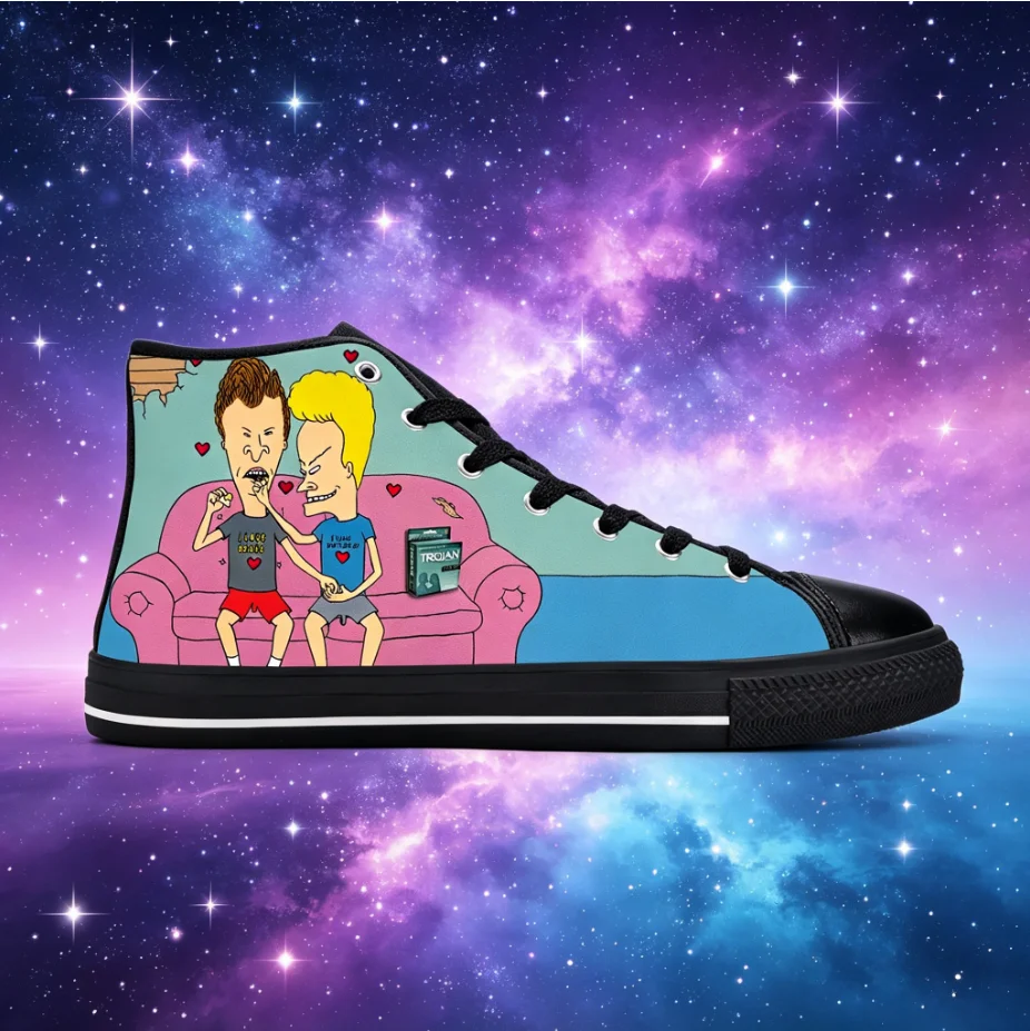 Beavis Trendy High Top Shoes Full Coverage Print Cushion Sole Shockproof Unisex Street Sneakers
Beavis Trendy High Top Shoes Full Coverage Print Cushion Sole Shockproof Unisex Street Sneakers