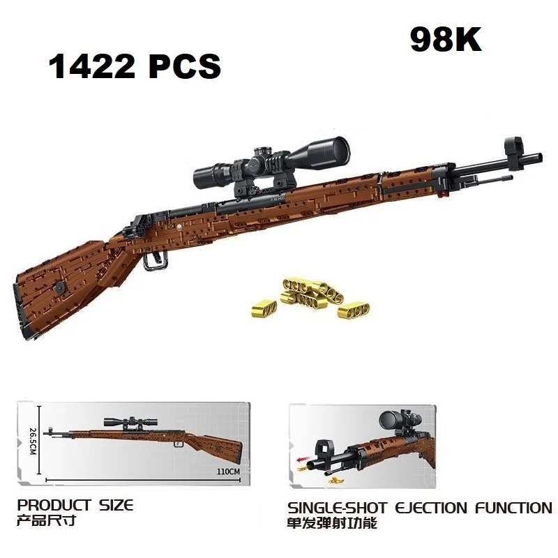 1422pcs 98K Sniper Rifle Building Blocks Toy Assembly Kit for Adults Educational Gift Learn to Build with This Detailed Model
1422pcs 98K Sniper Rifle Building Blocks Toy Assembly Kit for Adults Educational Gift Learn to Build with This Detailed Model