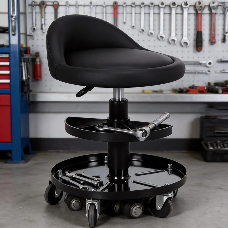 Durable Adjustable Work Stool with Backrest 45-54cm Height 136kg Weight Capacity with Storage Compartment for Home Office Garage
Durable Adjustable Work Stool with Backrest 45-54cm Height 136kg Weight Capacity with Storage Compartment for Home Office Garage