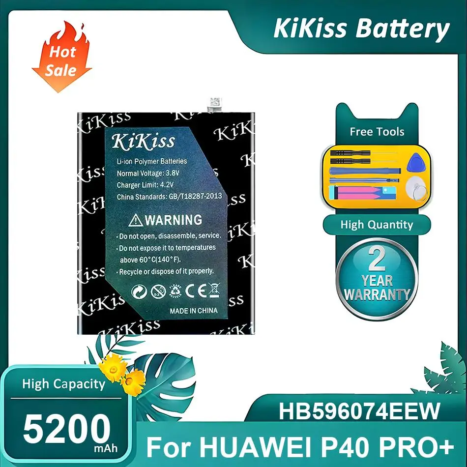 Долговечная батарея для мобильного телефона HUAWEI P40 PRO+, HB596074EEW, 5200 мАч
Долговечная батарея для мобильного телефона HUAWEI P40 PRO+, HB596074EEW, 5200 мАч