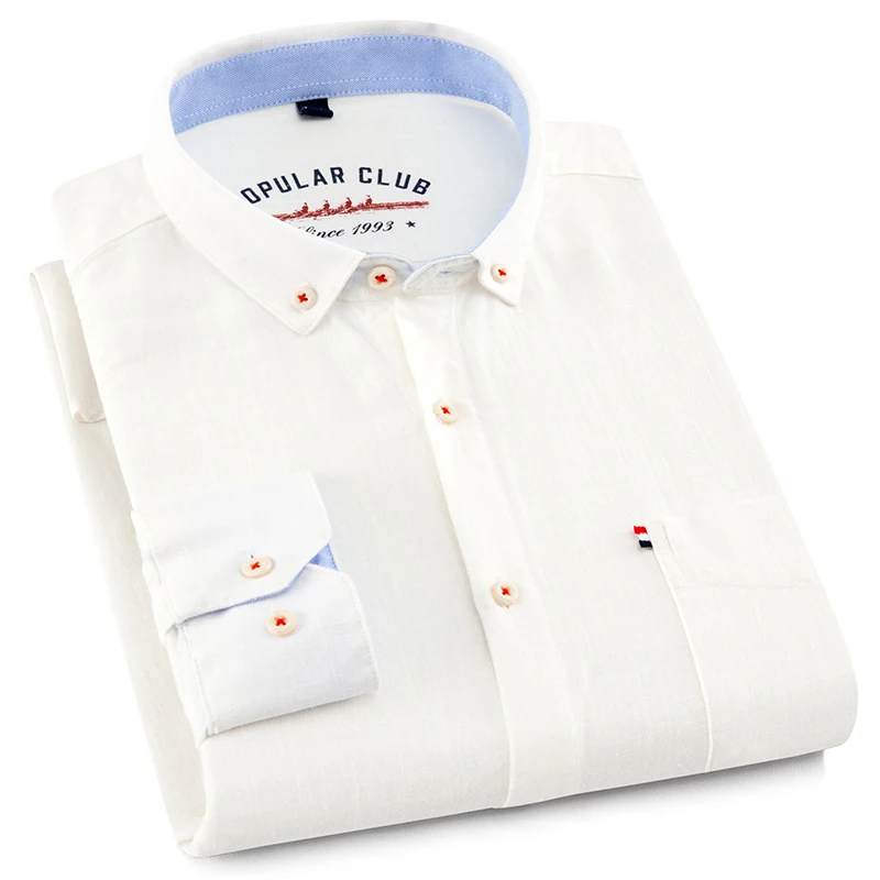Shirt New Men's Fashion Solid Color Cotton Linen Everything Trend British Style Casual Business Formal Long-sleeved Shirt
Shirt New Men's Fashion Solid Color Cotton Linen Everything Trend British Style Casual Business Formal Long-sleeved Shirt