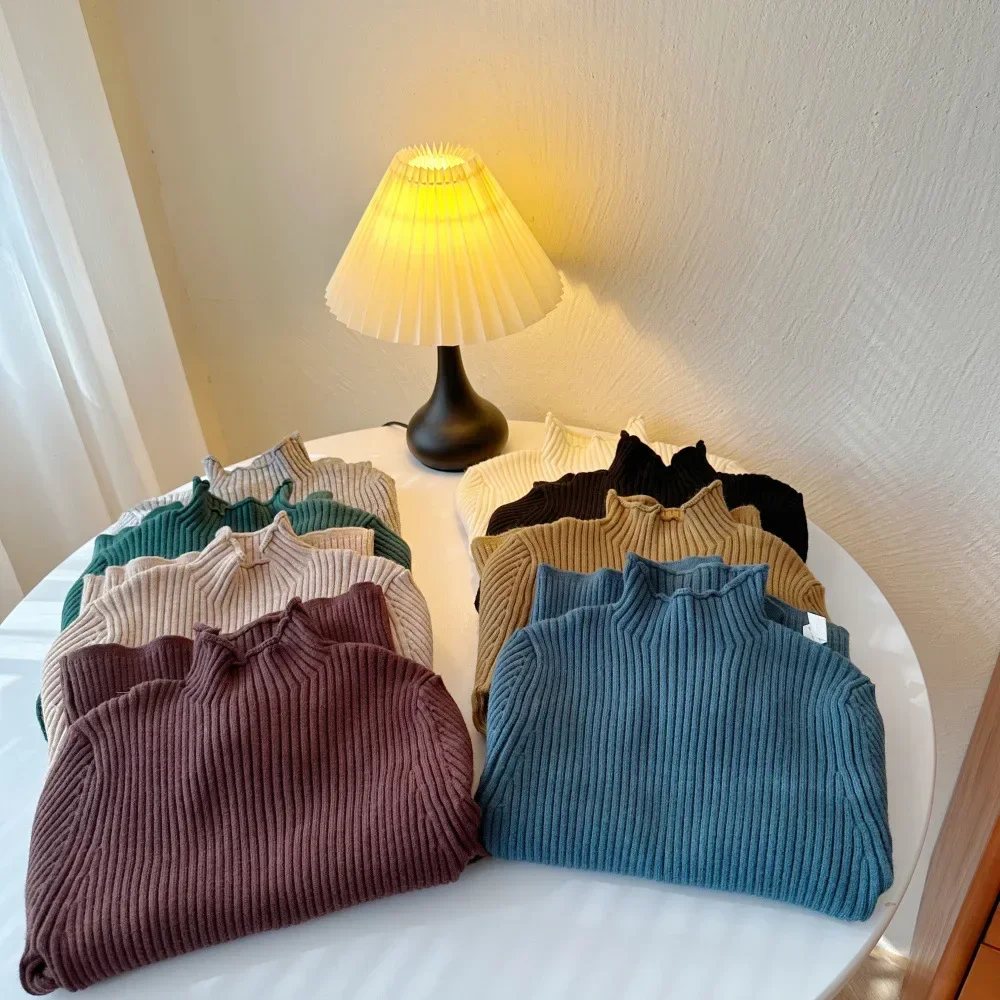 Winter Children fashion all-match high collar knitted sweaters Boys and girls base 8 colors warm knitwears
Winter Children fashion all-match high collar knitted sweaters Boys and girls base 8 colors warm knitwears