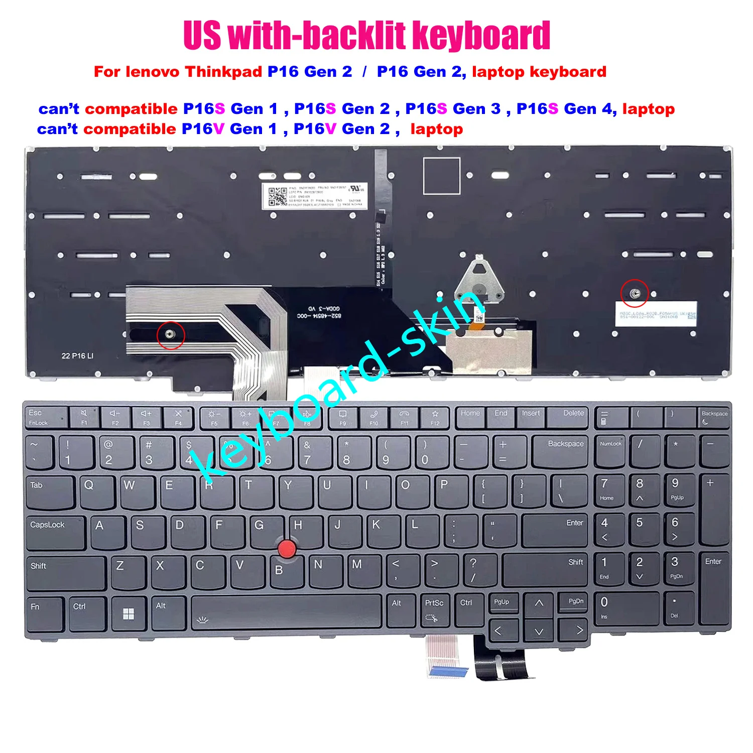Новая американская клавиатура с подсветкой для ноутбука Lenovo Thinkpad P16 Gen 1 P16 Gen 2 21D6 21D7 21FB 21FA 
Новая американская клавиатура с подсветкой для ноутбука Lenovo Thinkpad P16 Gen 1 P16 Gen 2 21D6 21D7 21FB 21FA