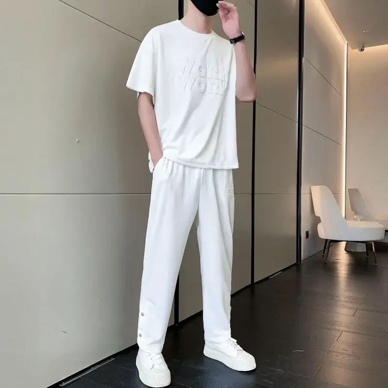 Male T Shirt Alphabet Top Plain Clothes for Men Sportswear Pants Sets Grey Sports Suits Gym Tracksuit Original Brands Fashion S
Male T Shirt Alphabet Top Plain Clothes for Men Sportswear Pants Sets Grey Sports Suits Gym Tracksuit Original Brands Fashion S