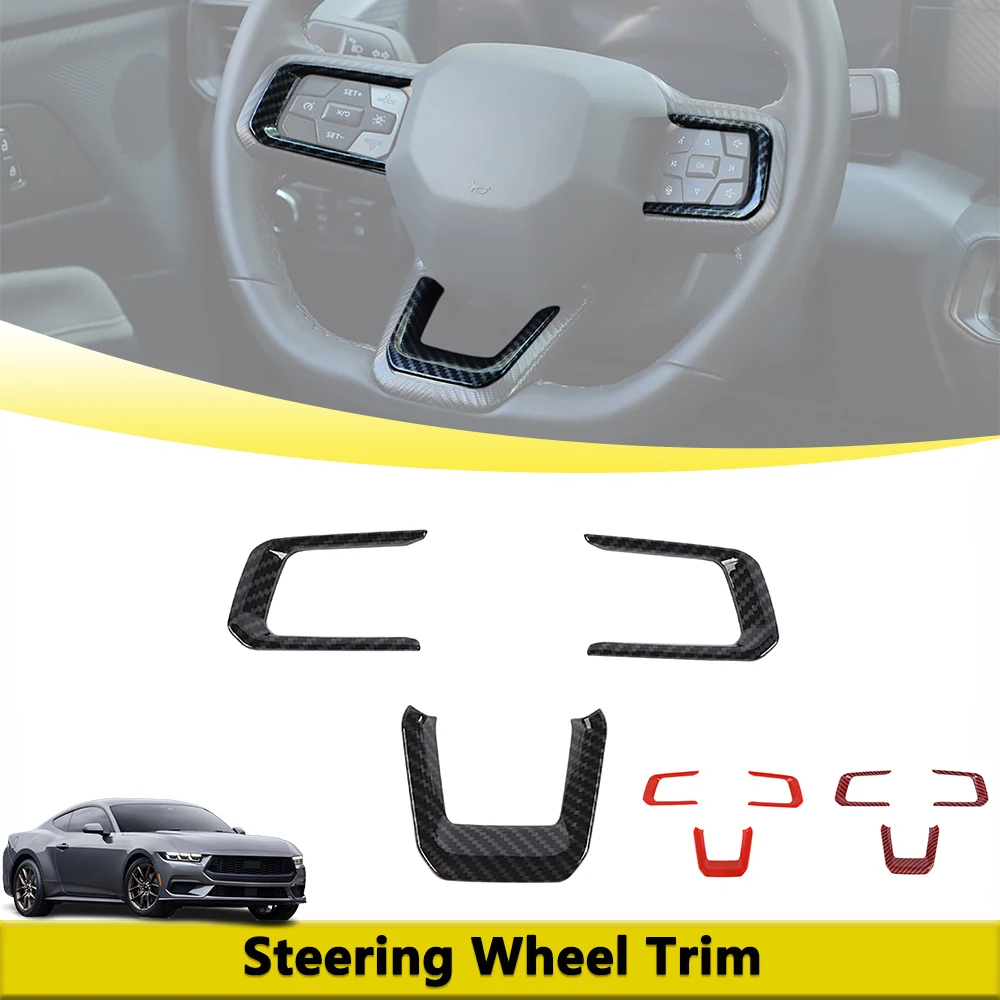 Center Console Steering Wheel Cover Trim Stickers for Ford Mustang 2024 2025 Red Carbon Fiber Interior Car Parts Accessories ABS
Center Console Steering Wheel Cover Trim Stickers for Ford Mustang 2024 2025 Red Carbon Fiber Interior Car Parts Accessories ABS