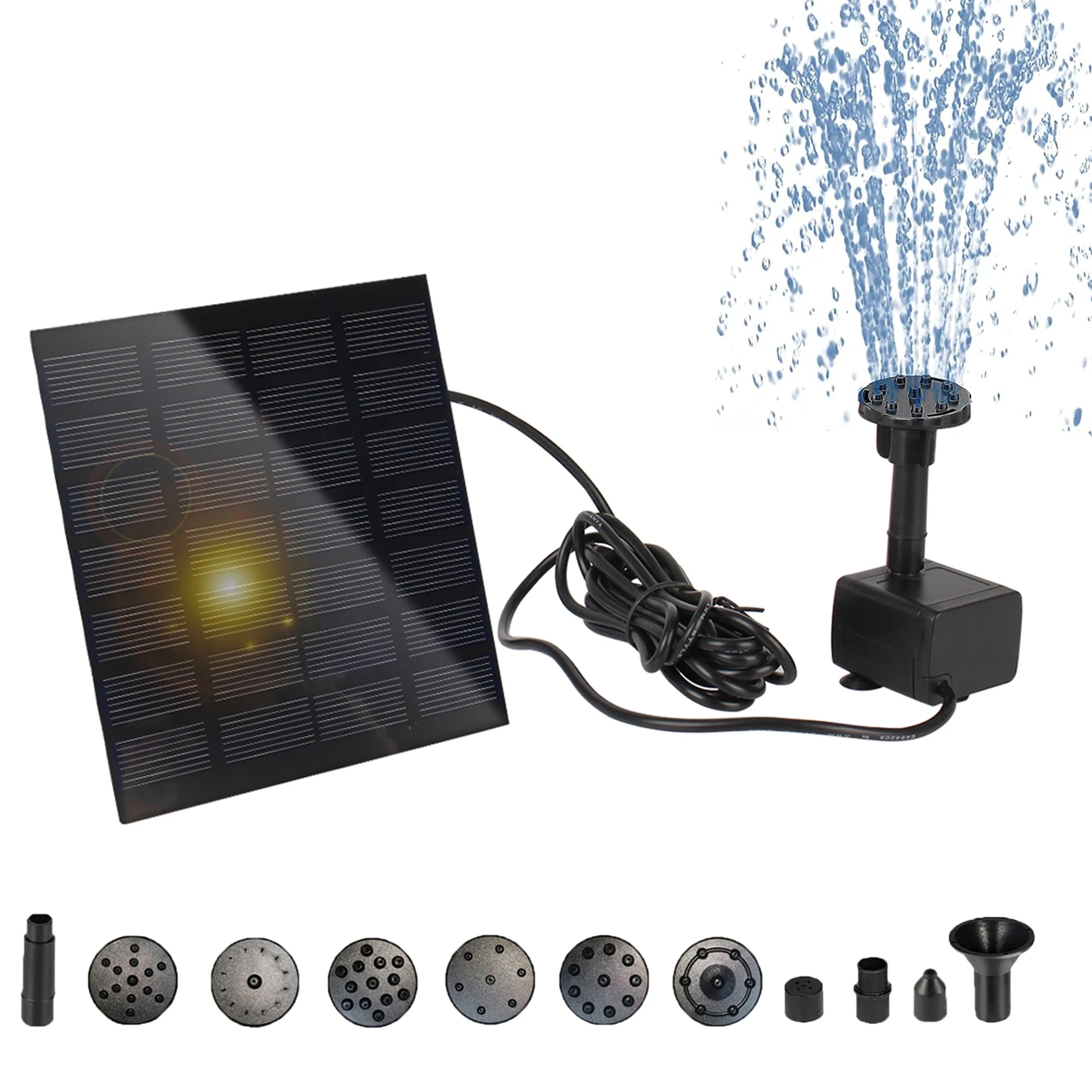 Solar Fountain Pump, DIY Outdoor Solar Water Pump with Multiple Nozzles, Solar Powered Pump for Bird Bath, Ponds, Garden and Ot
Solar Fountain Pump, DIY Outdoor Solar Water Pump with Multiple Nozzles, Solar Powered Pump for Bird Bath, Ponds, Garden and Ot