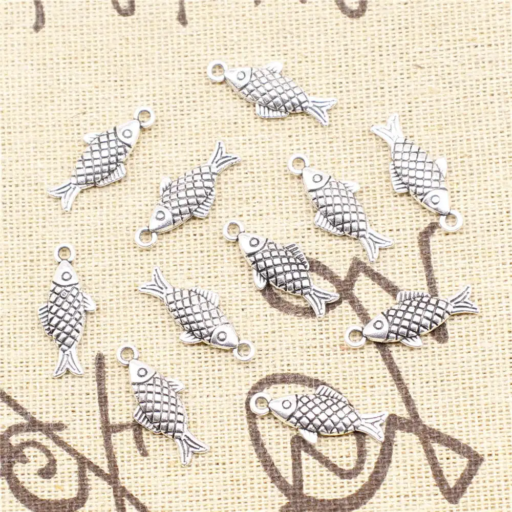 Jewelry For Women Make Accessories Charms Fish Antique Silver Color Pendants For Earrings 9x20mm 10pcs
Jewelry For Women Make Accessories Charms Fish Antique Silver Color Pendants For Earrings 9x20mm 10pcs