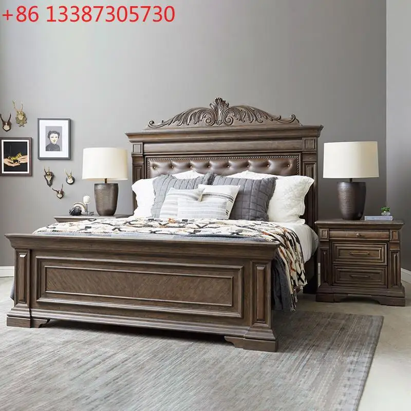 American country solid wood bed French retro old master bedroom bed
American country solid wood bed French retro old master bedroom bed