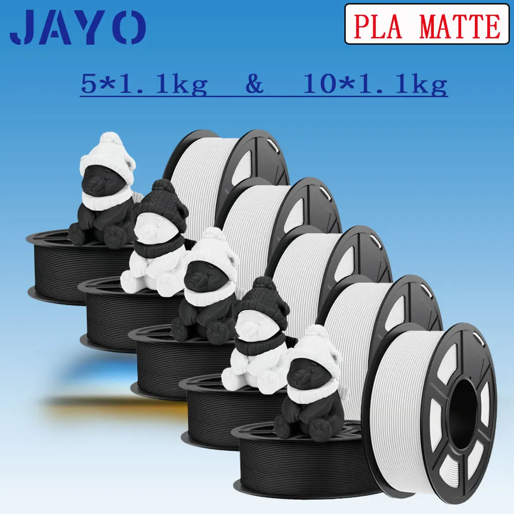 JAYO 5/10 рулонов матовой нити для 3D PLA для принтера 1,75 мм, нить PLA с аккуратной обмоткой и матовой печатью с 99% 3D-принтером FDM
JAYO 5/10 рулонов матовой нити для 3D PLA для принтера 1,75 мм, нить PLA с аккуратной обмоткой и матовой печатью с 99% 3D-принтером FDM