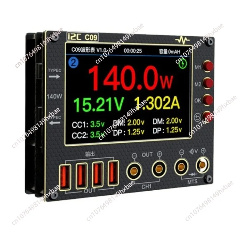 I2C C09 Амперметр формы волны Измерение напряжения Тестирование заряда 0-40 В Двухканальный цифровой дисплей Зарядка неисправностей Быстрое обнаружение
I2C C09 Амперметр формы волны Измерение напряжения Тестирование заряда 0-40 В Двухканальный цифровой дисплей Зарядка неисправностей Быстрое обнаружение