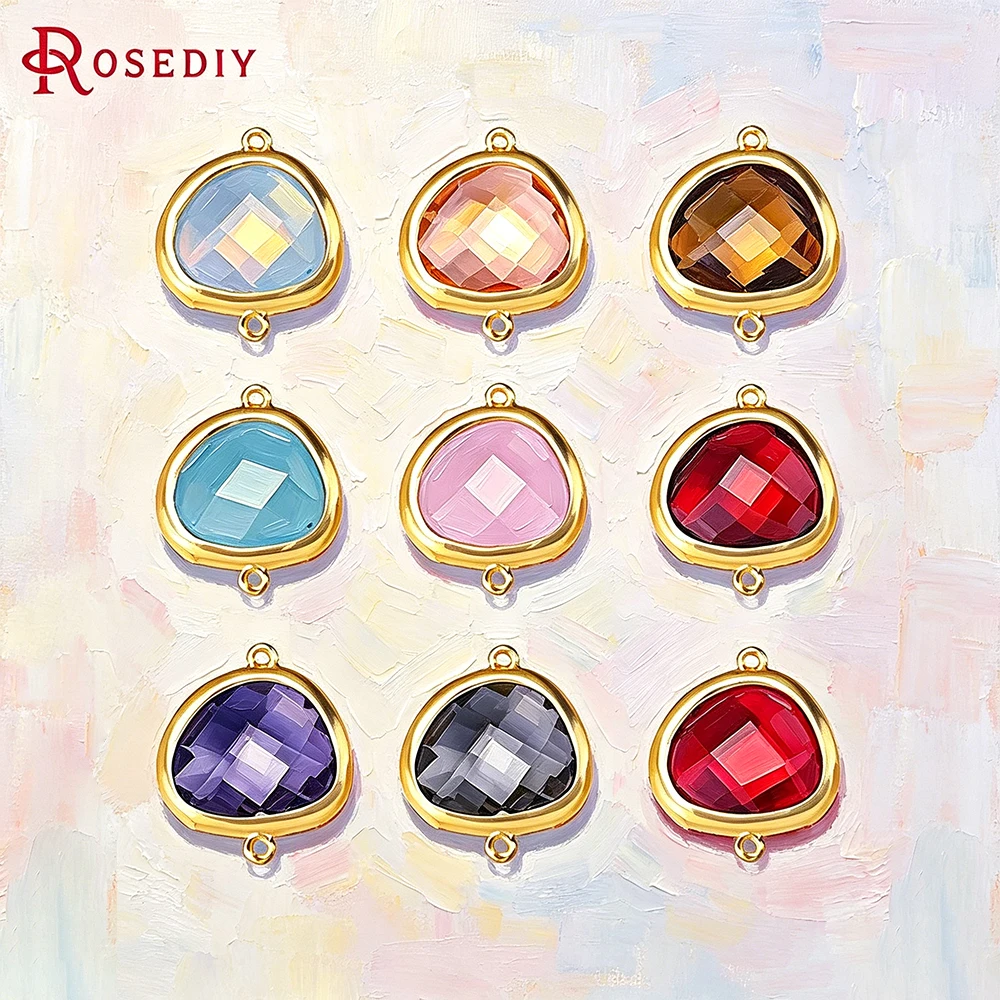 4PCS 15x18MM 18K Gold Color Brass with Colourful Glass Beads 2 holes Connect Charms High Quality Diy Accessories
4PCS 15x18MM 18K Gold Color Brass with Colourful Glass Beads 2 holes Connect Charms High Quality Diy Accessories