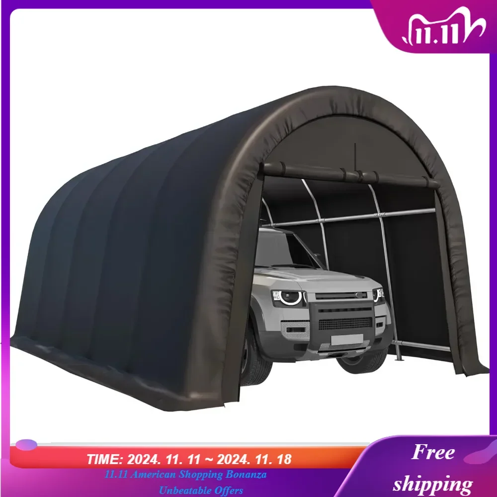 12 x 20 FT Heavy Duty, Portable Garage with All-Steel Metal Frame and Round Style Roof
12 x 20 FT Heavy Duty, Portable Garage with All-Steel Metal Frame and Round Style Roof