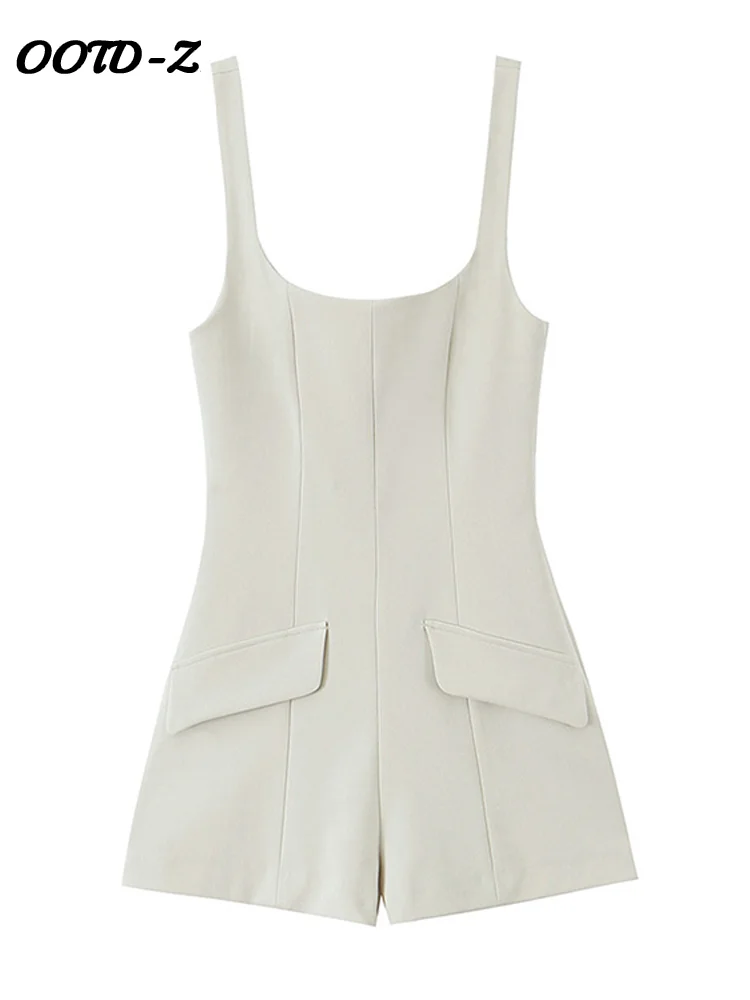 Elegant Pocket Sling Mini Jumpsuit Women Fashion U-neck Sleeveless Lady 2025 Spring Summer High Street Female Solid Jumpsuits
Elegant Pocket Sling Mini Jumpsuit Women Fashion U-neck Sleeveless Lady 2025 Spring Summer High Street Female Solid Jumpsuits