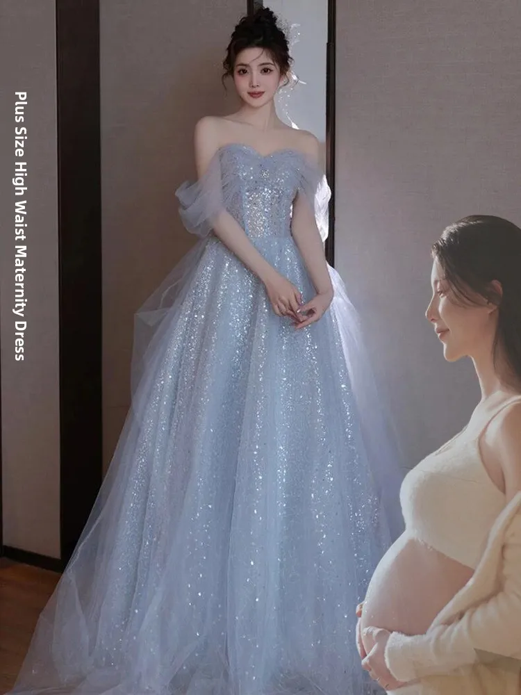 Ele Blue Wedding Dr High Waist A-Line Skirt One oulder Long Evening Gown for Engagement Par Performance And More
Ele Blue Wedding Dr High Waist A-Line Skirt One oulder Long Evening Gown for Engagement Par Performance And More