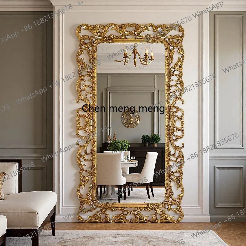 Baroque mirror European wall-mounted full-length mirror retro floor-to-ceiling full-length mirror custom bedroom
Baroque mirror European wall-mounted full-length mirror retro floor-to-ceiling full-length mirror custom bedroom