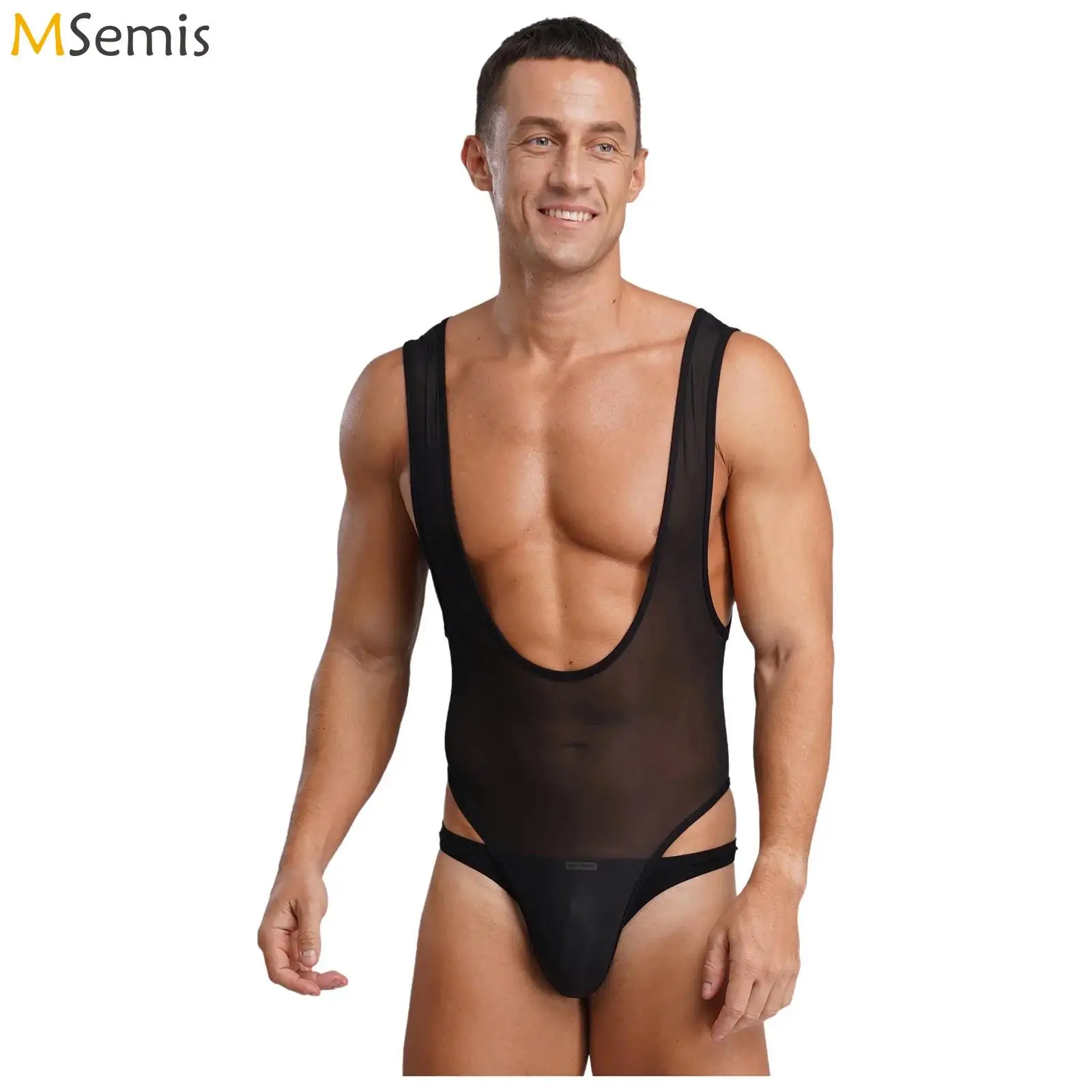 Gay Mens Lingerie Bulge Pouch Slim Mankini Costume Sheer Showing Chest Muscle Jumpsuit Bodysuit Swimwear Rave Party Costume
Gay Mens Lingerie Bulge Pouch Slim Mankini Costume Sheer Showing Chest Muscle Jumpsuit Bodysuit Swimwear Rave Party Costume
