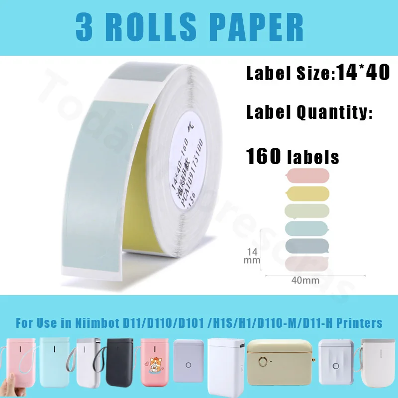 Niimbot 3 Rolls Color Bubble Label Paper to D101 D11 D110 H1S H1 Printer Auto Adhesive Sticker Marker Label Paper Etiqueta Papel
Niimbot 3 Rolls Color Bubble Label Paper to D101 D11 D110 H1S H1 Printer Auto Adhesive Sticker Marker Label Paper Etiqueta Papel