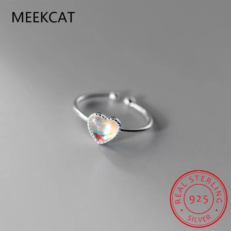 925 Sterling Silver Minimalist Rainbow Colorful Moonstone Heart Rings Classic Wedding Statement Jewelry For Women Gift
925 Sterling Silver Minimalist Rainbow Colorful Moonstone Heart Rings Classic Wedding Statement Jewelry For Women Gift