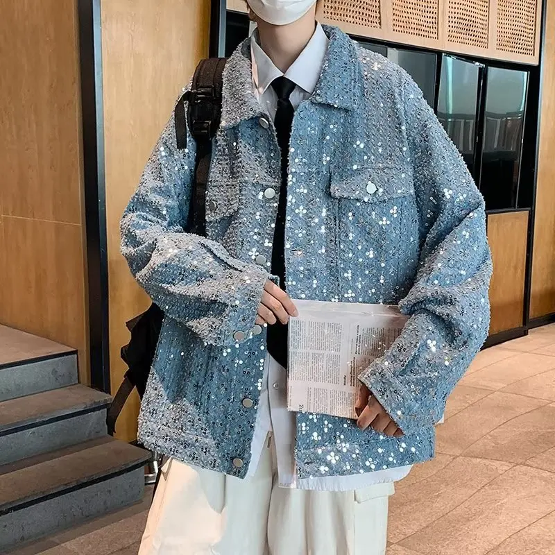Hmsevenjz Sequined Denim Jacket Men's Spring Korean Instagram Trendy Loose Handsome Street Jacket Cardigan
Hmsevenjz Sequined Denim Jacket Men's Spring Korean Instagram Trendy Loose Handsome Street Jacket Cardigan