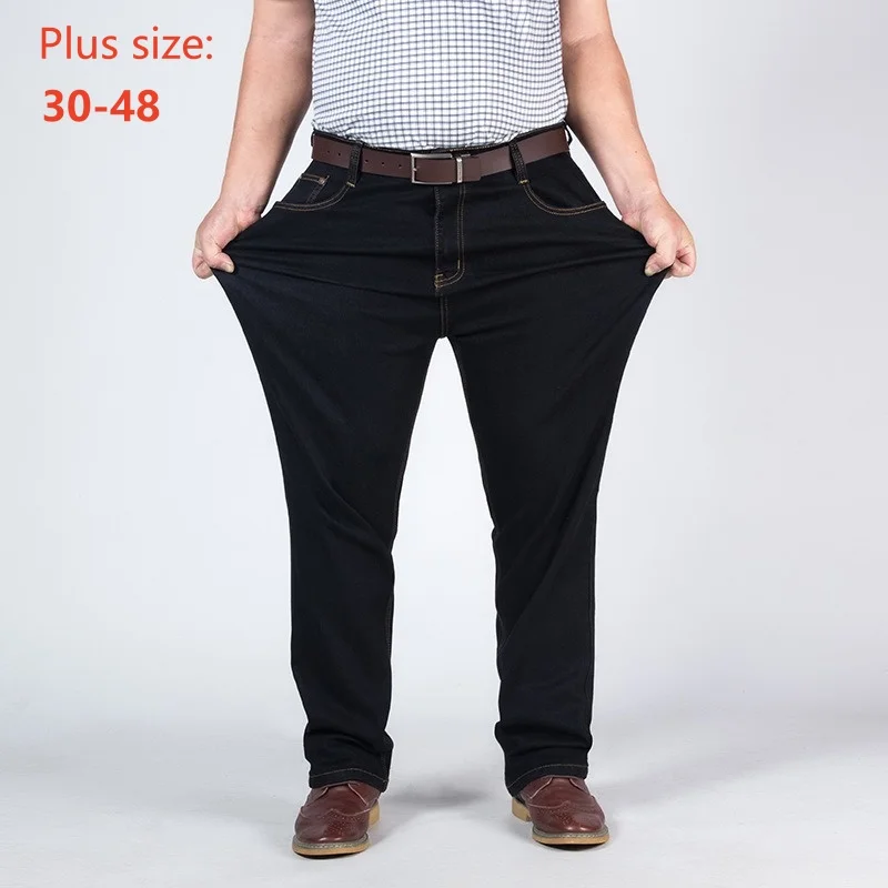 Large Size 44 46 48 Black Jeans Men's Straight High Waist Young Trousers Elastic Loose Spring Middle-aged Denim Male Plus Pants
Large Size 44 46 48 Black Jeans Men's Straight High Waist Young Trousers Elastic Loose Spring Middle-aged Denim Male Plus Pants