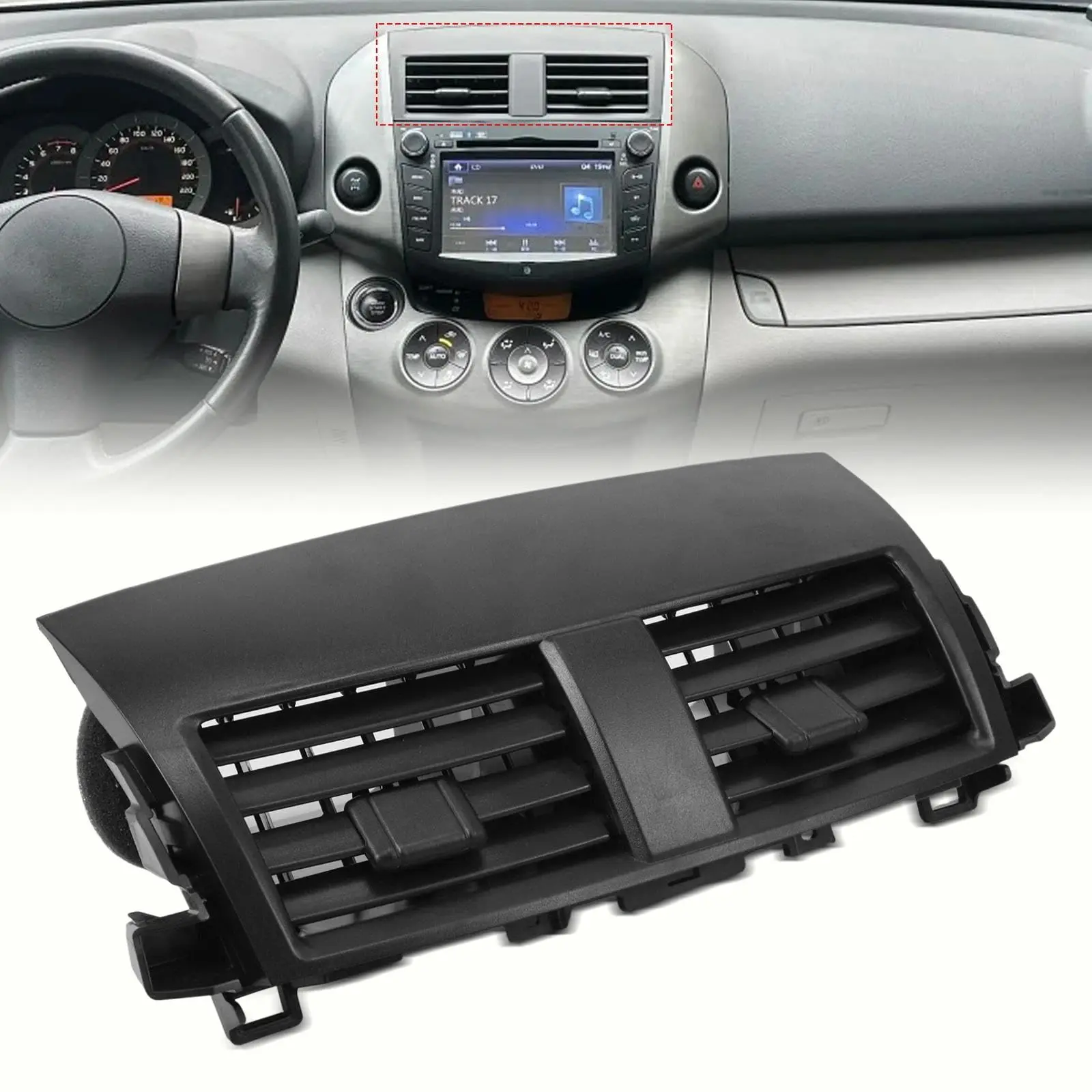 A/C Vent Grille Dashboard Louver For Toyota RAV4 2006 2007 2008 2009 2010 2011 2012 Center 55670-42060-B0 55670-0R010-B0
A/C Vent Grille Dashboard Louver For Toyota RAV4 2006 2007 2008 2009 2010 2011 2012 Center 55670-42060-B0 55670-0R010-B0