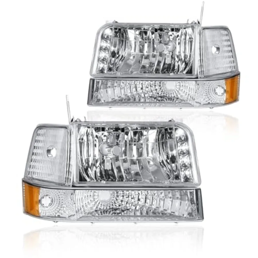 LED DRL Headlight Assembly Kit with Amber Reflector and Chrome Housing for 19921996 F150 F250 F350 Bronco Enhanced Visibility
LED DRL Headlight Assembly Kit with Amber Reflector and Chrome Housing for 19921996 F150 F250 F350 Bronco Enhanced Visibility