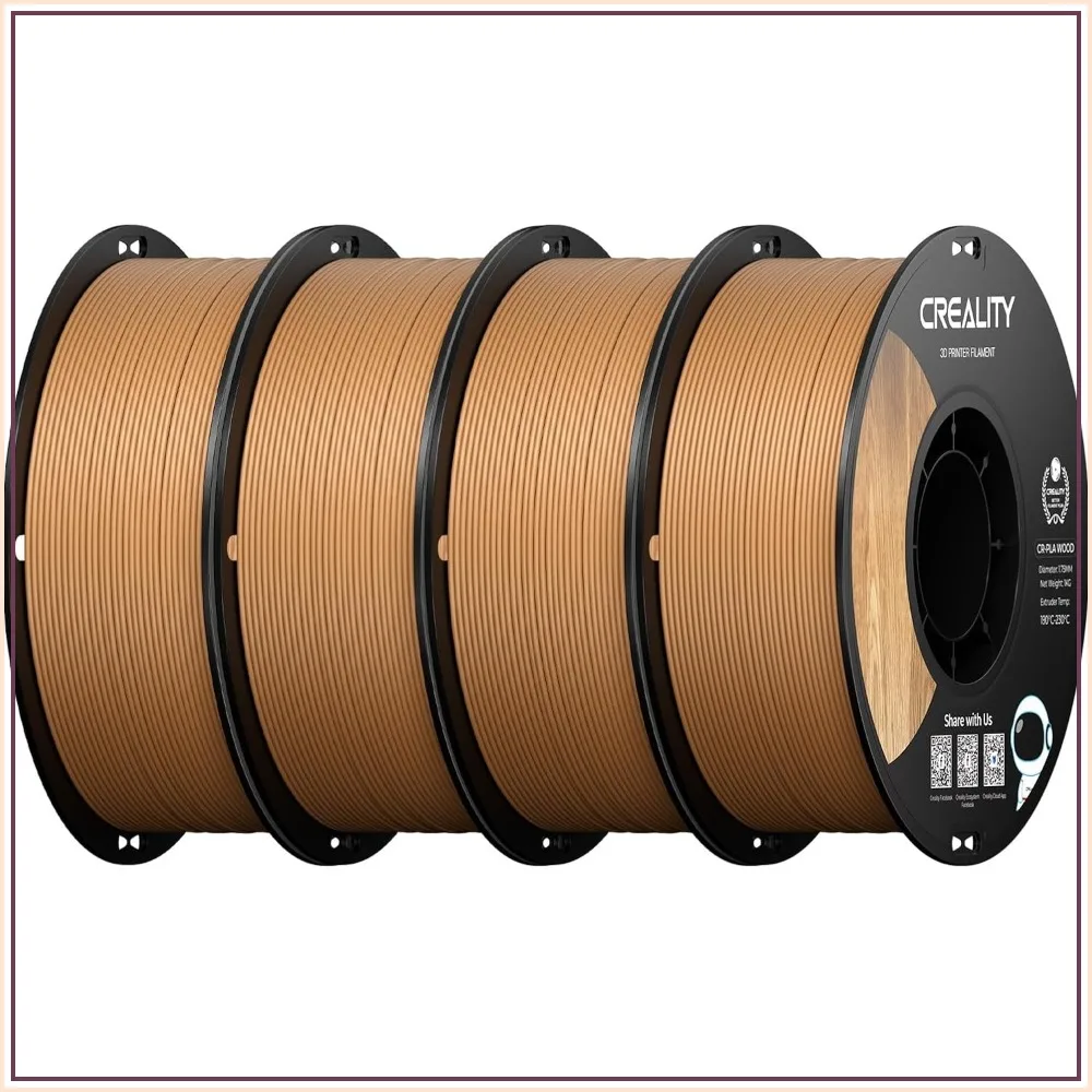 Wood PLA Filament 4kg, 1.75mm 3D Printer Filament, Smooth Silk Texture, Toughness, 1kg/Spool, for All Printers
Wood PLA Filament 4kg, 1.75mm 3D Printer Filament, Smooth Silk Texture, Toughness, 1kg/Spool, for All Printers