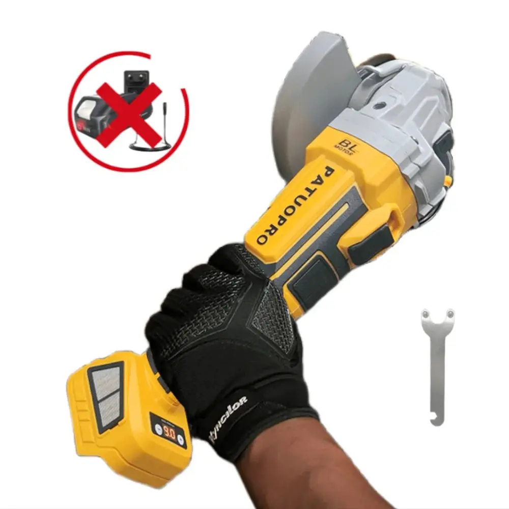 PATUOPRO Бесщеточная электрическая угловая шлифовальная машина 125 мм Перезаряжаемый ручной металлообрабатывающий полировальный электроинструмент для батареи Makita 18 В
PATUOPRO Бесщеточная электрическая угловая шлифовальная машина 125 мм Перезаряжаемый ручной металлообрабатывающий полировальный электроинструмент для батареи Makita 18 В