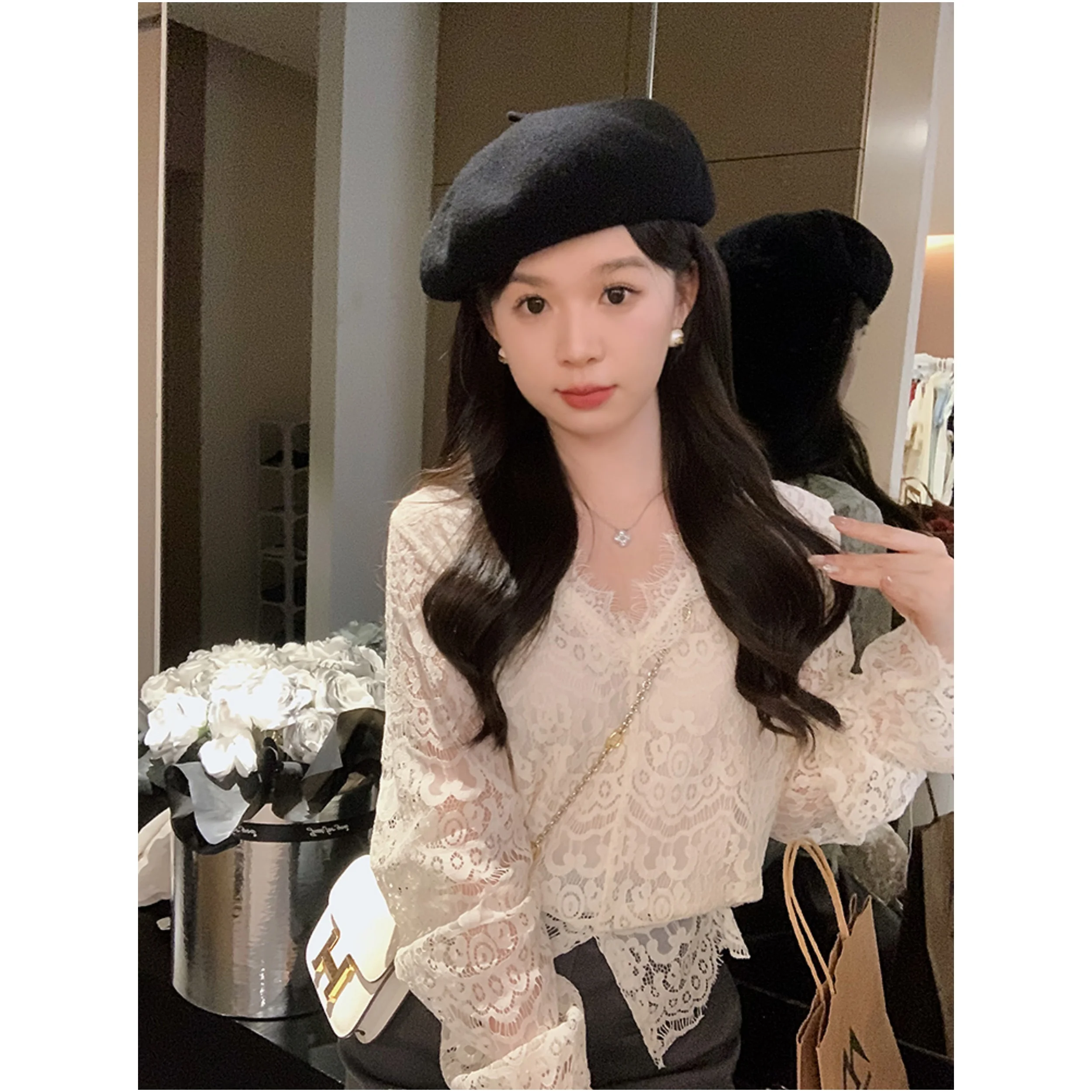 Летнее платье Anli Sweet Lace с длинным рукавом, V-образным вырезом, из нейлона и спандекса, свободного кроя, с ажурными вставками, для элегантных дам
Летнее платье Anli Sweet Lace с длинным рукавом, V-образным вырезом, из нейлона и спандекса, свободного кроя, с ажурными вставками, для элегантных дам