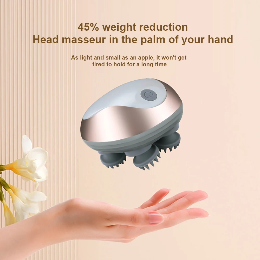Head Kneading Device Massageador Waterproof Silicone Electric Scalp Massager 6 Vibration Modes for Hair Growth and Stress Relief
Head Kneading Device Massageador Waterproof Silicone Electric Scalp Massager 6 Vibration Modes for Hair Growth and Stress Relief