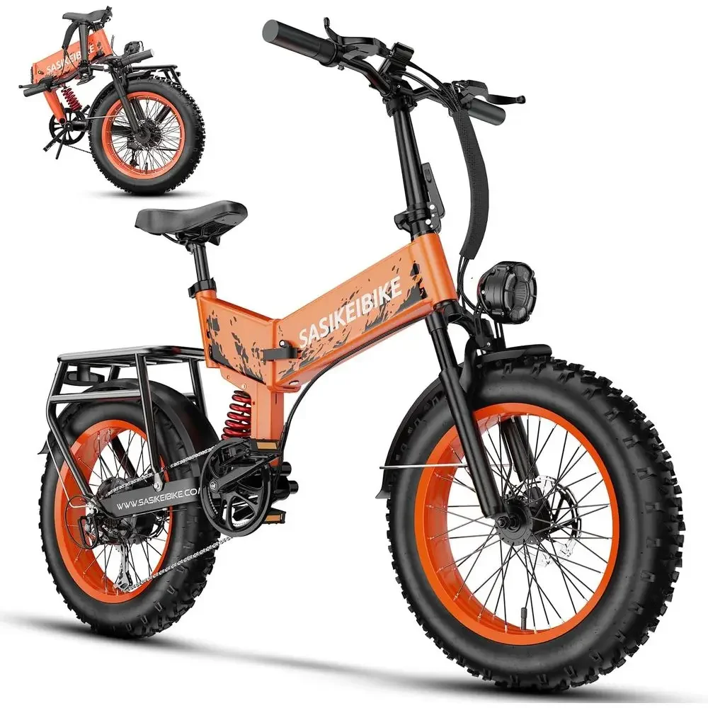 1500W 52V20Ah Removable Battery Electric Bike, 70-Mile Range, 20 x 4.0 Tires, Dual Suspension for Adult Riding and Commuting
1500W 52V20Ah Removable Battery Electric Bike, 70-Mile Range, 20 x 4.0 Tires, Dual Suspension for Adult Riding and Commuting