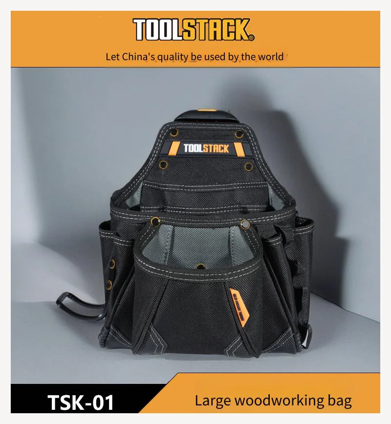 TOOLSTACK large woodworking bag, durable water and electricity operation collection and storage bag, hardware work tool kit
TOOLSTACK large woodworking bag, durable water and electricity operation collection and storage bag, hardware work tool kit