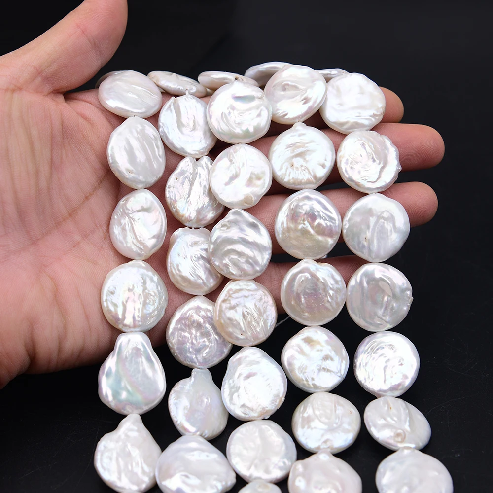 APDGG 1 Strand 22x26mm Large Natural White Coin Pearl Loose Beads 16'' Strands For Jewelry Making DIY
APDGG 1 Strand 22x26mm Large Natural White Coin Pearl Loose Beads 16'' Strands For Jewelry Making DIY