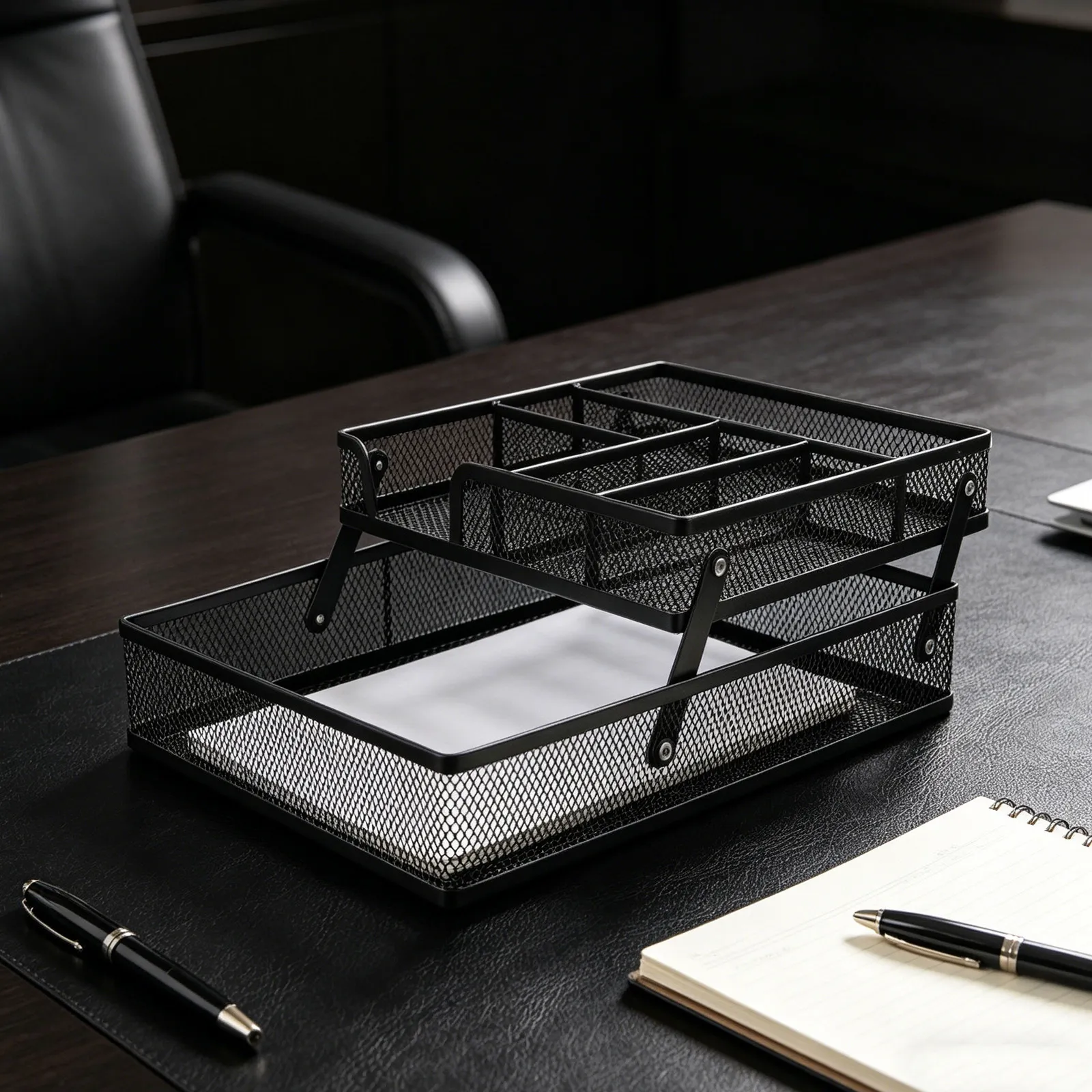 Adjustable Liftable 2-Tier Metal Mesh File Organizer Desktop Office Supplies Storage Rack for Home School Workspace Organization
Adjustable Liftable 2-Tier Metal Mesh File Organizer Desktop Office Supplies Storage Rack for Home School Workspace Organization
