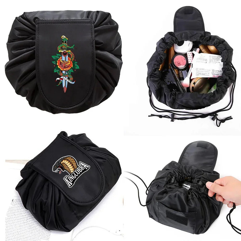 Fashion Unisex Portable Lazy Storage Cosmetic Bag Mini Drawstring Cobra Print Makeup Pouch Large Capacity Travel Toiletry Bag
Fashion Unisex Portable Lazy Storage Cosmetic Bag Mini Drawstring Cobra Print Makeup Pouch Large Capacity Travel Toiletry Bag