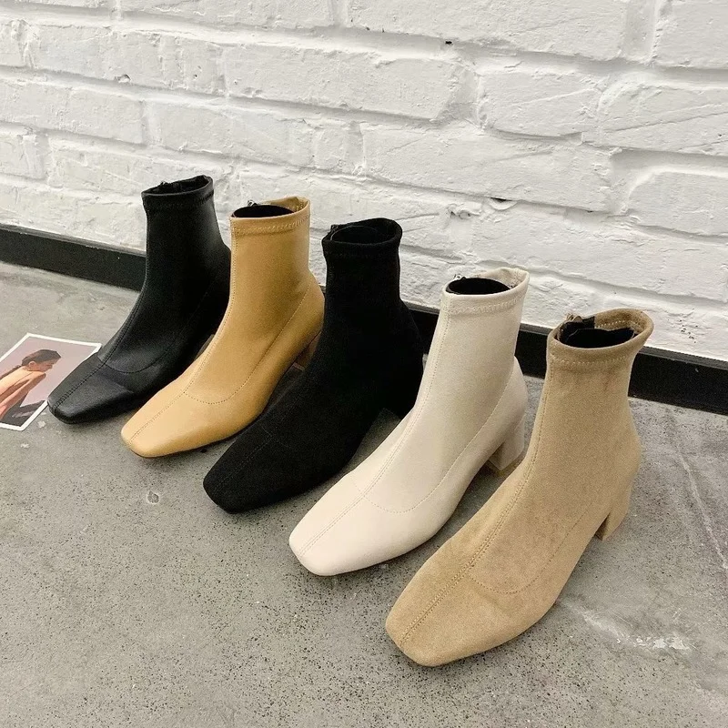 Korean Women Boots 2022 Fashion Modern Boots Autumn Winter New Ankle Mid-tube Shoes Woman Casual High-heeled Boots Ladies Shoes
Korean Women Boots 2022 Fashion Modern Boots Autumn Winter New Ankle Mid-tube Shoes Woman Casual High-heeled Boots Ladies Shoes