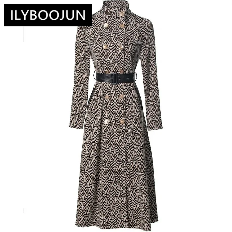 Autumn Winter Dress Stand Collar Long-sleeved Single-breasted Sashes Slim Streetwear dresses For Women 2024 Luxury Brand
Autumn Winter Dress Stand Collar Long-sleeved Single-breasted Sashes Slim Streetwear dresses For Women 2024 Luxury Brand