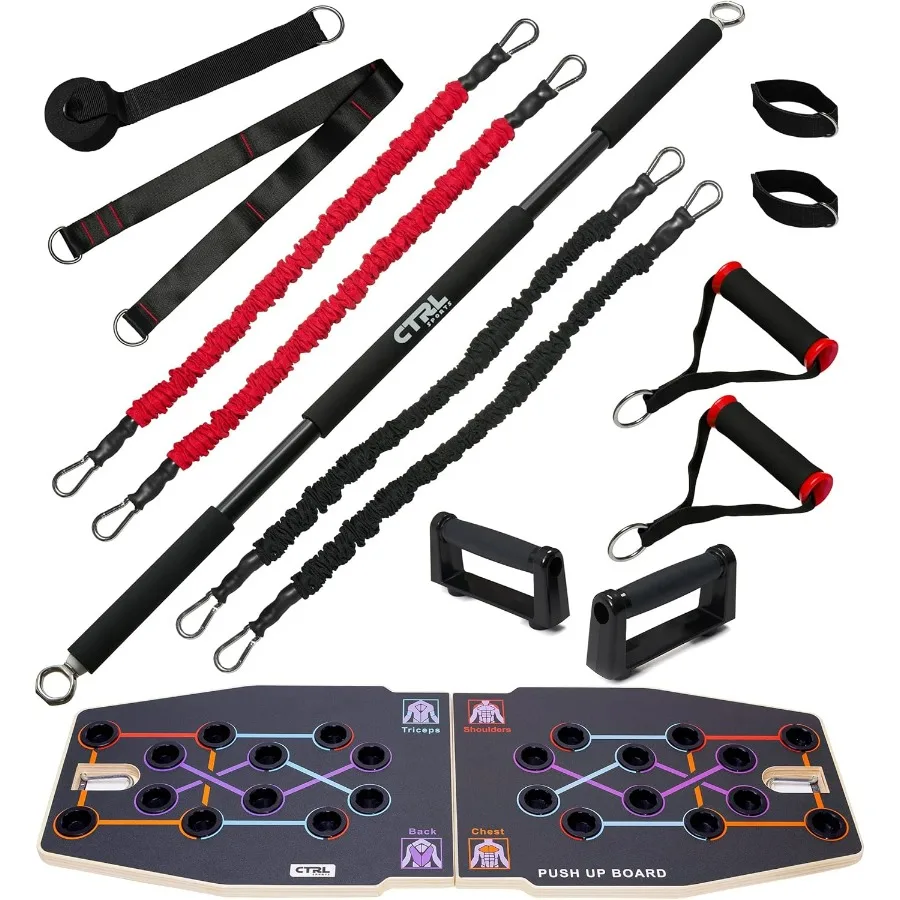 Resistance Band Bar for Fitness - Workout for Exercise, Squat, Biceps, Triceps, Shoulders, Back - Adjustable 3 Parts for Resista
Resistance Band Bar for Fitness - Workout for Exercise, Squat, Biceps, Triceps, Shoulders, Back - Adjustable 3 Parts for Resista